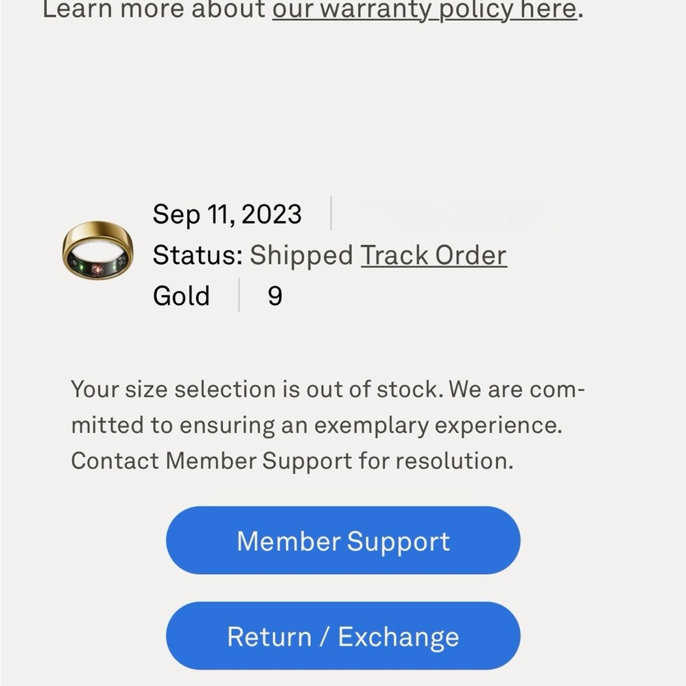 Oura Ring Gen 3 Horizon Gold Smart Ring Size 9 - Picture 2 of 10